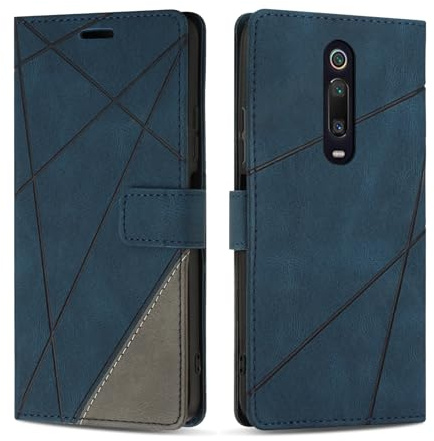SONWO Premium PU Leder Handyhülle Wallet Silikon Schutzhülle Klapphülle für Xiaomi MI 9T / Xiaomi MI 9T Pro, Blau