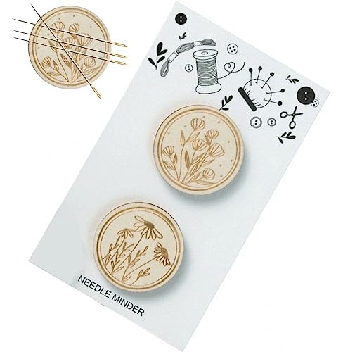 Runde Magnetische Nadelaufbewahrung Aus Holz, Magnetischer Nadelhalter, Magnetischer Nadelhalter, Kreuzstich, Nähen, Stricken, Nadelhalter