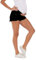 Gowjog Short en Jean de Maternité Grossesse Femme Short de Pantalon Mode Grossesse Jeans Taille Basse D'été Ourlet Brut (Noir,M)