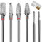 Lermende Bits für Nagelfräser Aufsätze: 3/32 Zoll(2,35 mm) 6 Stück Nagelfräser Bits, Hartmetall Bits für Nagelfräser, Fräser Bit für Gelnägel Acrylnägel Naturnägel-Feine Nagel Bits