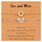 SUNSH Sonne Mond Armband,Mutter-Tochter/Schwester/Freund/Armband,Paar-Armband,Damen Armband,Geschenke Für Töchter Schwestern Freunde,Geburtstag/Weihnachten/Zurück Zur Schule,Gold Sonne-Silber Mond