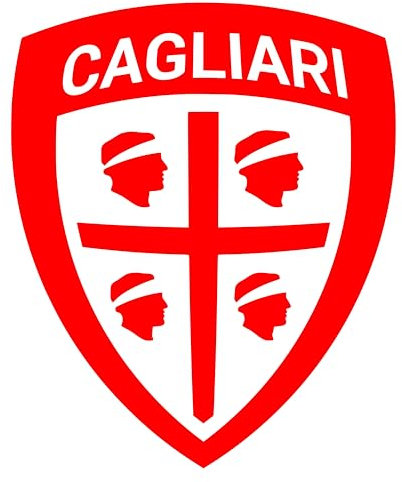ADESIVO CAGLIARI - SCUDETTO CAGLIARI CALCIO - CASTEDDU - LOGO CITTA SARDEGNA - VETRI - MOBILI- AUTO - MOTO E COMPUTER - - sticker, decal, adesivi GIGI RIVA (ROSSO, 12 X 10)