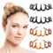 Gjinxi 4pcs Zig Zag bandeau, noir et léopard imprimé requin dent peigne à cheveux bandeau, femmes bande de cheveux peigne bandeaux, élastique ondulée printemps vague cheveux Hoop, unisexe Sport mode