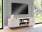 Bestmobilier - Meuble TV Monica Rectangulaire en Bois Beige avec Rangements 1 Porte 2 Tiroirs 4 Niches - Salon