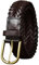 AGUTALITHIC Gürtel Aus Rindsleder Breite 3cm Flechtgürtel Handgemachter Geflochtener Echtleder Ledergürtel Mit Goldschnalle Für Damen Und Herren(110cm/43, Coffee)