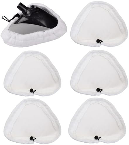 6 Stück Ersatztücher für Dampfreiniger, Dreieckig Ersatzpads Kompatibel mit dem X5-Dampfmoppbezug, für shark H2O H20 X5, 21 * 27cm