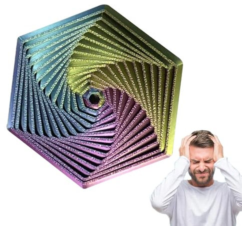GUTERTOP Fractal Fidget Hexagon 3D Fidget, Hexagon Cube Fidget Gear Spielzeug Für Sensorische Bedürfnisse Druck Illusion Antistress Fidget