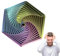 GUTERTOP Fractal Fidget Hexagon 3D Fidget, Hexagon Cube Fidget Gear Spielzeug Für Sensorische Bedürfnisse Druck Illusion Antistress Fidget