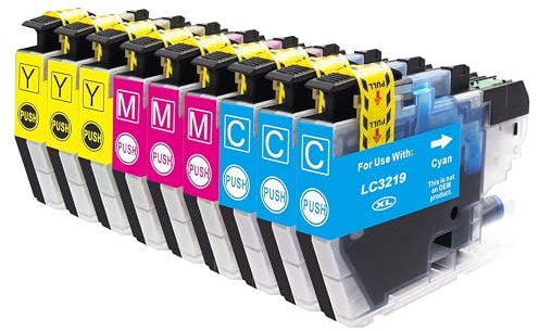 Jhaan LC3219XL Druckerpatronen Kompatibel für Brother 3219XL LC3219 Kompatible mit MFC-J6530DW MFC-J6930DW MFC-J6935DW MFC-J5330DW MFC-J5335DW MFC-J5730DW MFC-J5930DW(Cyan Magenta Gelb,9 Pack)