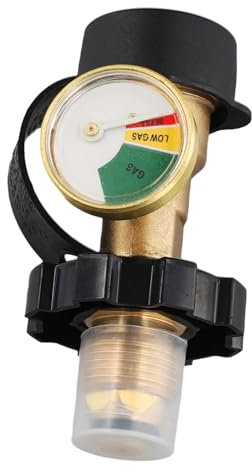 Losueeun High/Low Gas Pressure Gauge, Level Indicator, Pole Propane LPG Bottle Cylinder, Gas Tank Adapter for Outdoor Use