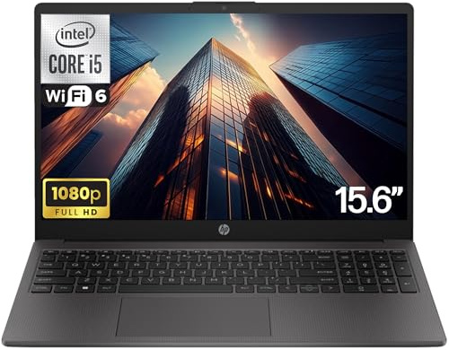 HP 250 255 G10 Business Laptop 15.6 FHD Display, Intel Core i5-1334U (Beats AMD Ryzen 5 7530U) 16GB RAM, 512GB PCIe SSD for Home, Student, Webcam, Numeric Keypad, Windows 11 Pro