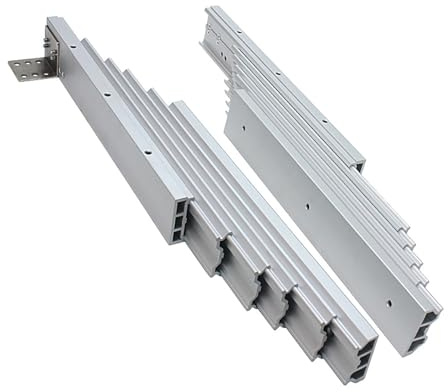 Tischauszug mit Vollauszug Versteckte Esstisch Auszugsschiene Aluminium Ausgleichsschienen für verdeckte Schreibtischplatten,1450mm