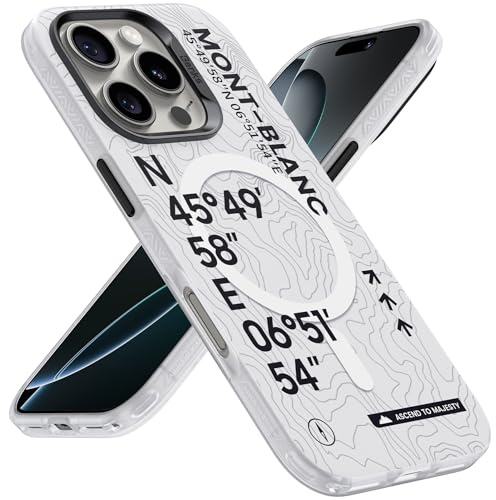 BENKS Dynamic Cover Magnetica per iPhone 16 Pro Max 6,9 Pollici, Compatibile con MagSafe, Tocco morbido come velluto, Custodia Opaca Posteriore Antiurto con Protezione Fotocamera(Mont-Blanc