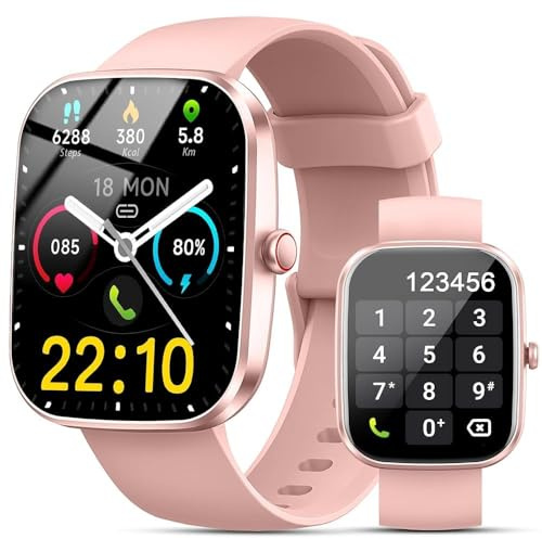 Kuizil Smartwatch Donna con Effettua o Risposta Chiamate, 1.91 Orologio Smart watch con Sonno/Cardiofrequenzimetro, SpO2, Fitness Tracker, Contapassi, 100+ modalità Sportive, IP68 Impermeabile