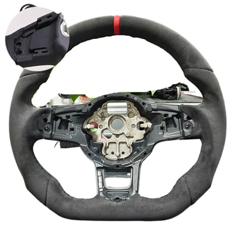 Volante compatibile con Golf 7 7.5 GTI GTD GTE, con cornice nera, può essere dotato di palette del cambio, accessori per auto(Without hole)