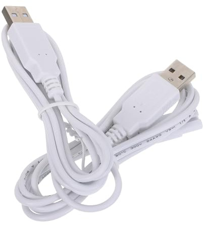 SOPOTUTU 2 Stück USB Ladekabel Dual Kupferkern Schnelllade Kabel Achtförmiger Stecker Ersatz für Rasierapparat Beauty Dental Reinigungsgeräte