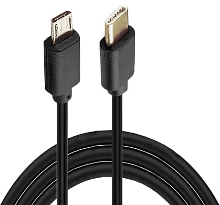 DUSTEWQ Replacement USB C to Micro USB data transmission cable compatible with camera/Kindle/DJI/game controller/GPS/driving recorder, etc. (5FT)
