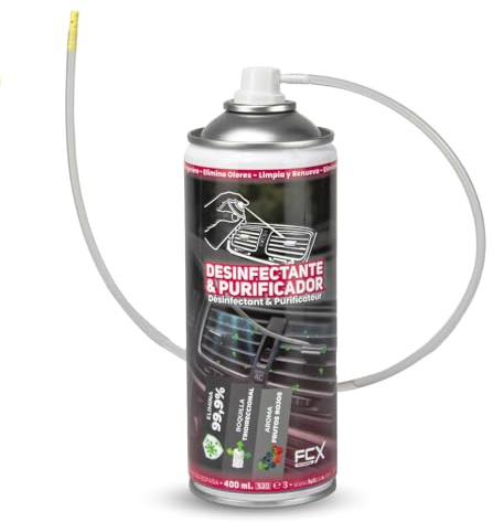 Nettoyant et Purificateur pour Conduits de Climatisation de Voiture - Désodorisant Parfum Fruits Rouges - Redonne Fraîcheur et Agréable Parfum de Neuf
