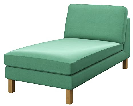 Soferia Kompatible Ersatzbezug fur KARLSTAD Freistehende Recamiere, Stoff Elegance Mint (FLECKENBESTÄNDIG, WASSERABWEISEND und Kratzfest), Grün