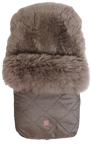 Lammfell Fußsack Nelly Lammfell cappuccino brown melange