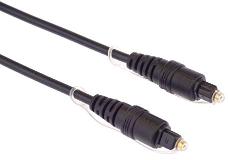 PremiumCord Optisches Audiokabel Toslink 5m, Toslink Stecker auf Stecker, Digitalkabel für Stereoanlage HiFi Sounbar TV, HQ Audio, vergoldet, Farbe schwarz