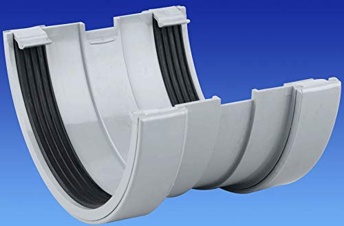 OSMA 6T609G Dachrinnen-Überwurf, 150 mm, halbrund, Grau