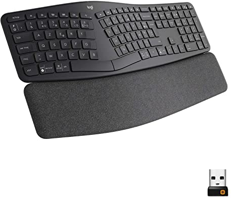 Logitech ERGO K860 - kabellose ergonomische Tastatur mit geteilter Tastenanordnung, FR AZERTY - Graphit