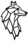 Hansmeier® Wanddeko Motiv Wolf - Schwarz 38 x 55 cm - Wasserfest, schlicht, modern - Für Außen und Innen - Metall-Dekoration im Industrial Style