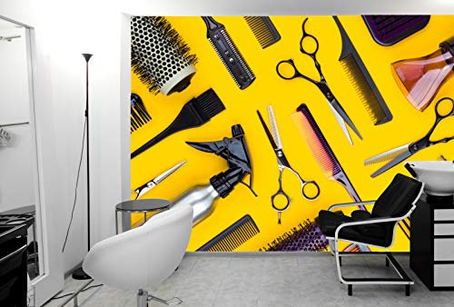 Oedim Papier peint mural pour salon de coiffure Papier peint 200 x 150 cm