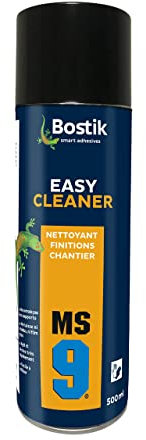 Bostik MS9 Easy Cleaner – Nettoyant Dégraissant – Tous Supports – Finition Joints Silicones et Polymère Hybrides – Neutre – Incolore – Faible Odeur – 1 Cartouche 500 ml