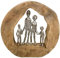 Moritz Skulptur Familie I Family I 29 x 7 x 28 cm schöne Dekofigur I Harmonie I Mango Holz Aluminium I Mangoholz Holz Deko Figur I Wohnzimmer Dekoration I Tisch Deko I Skulpturen Deko Modern