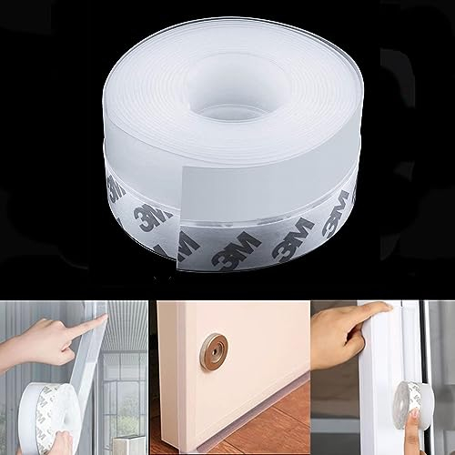 DMFSHI Bas de Porte, Très Transparent et Beau Isolation Phonique Porte, Adhésif Professionnel 3M Auto-Adhésif Puissant Joint Porte,Multifonctionnel Coupe-Vent Anti-Insectes et Insonorisé Joint Fenetre