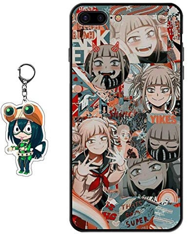 Staremeplz Compatible iPhone 7 Plus/8 Plus Case - Anime Figure Design with Keychain, Soft Silicone TPU Protective Phone Case