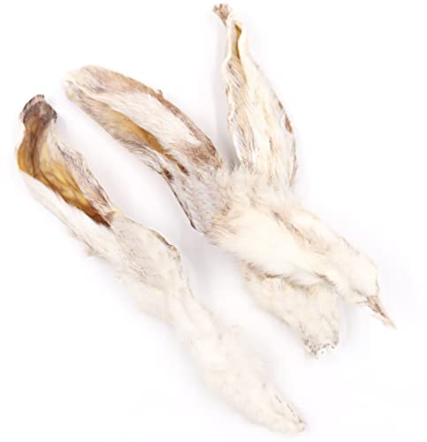 BREERs 500 Gramm Kaninchenohren mit Fell für Hunde Kausnack aus eigener Deutscher Herstellung in ausgezeichneter Qualität