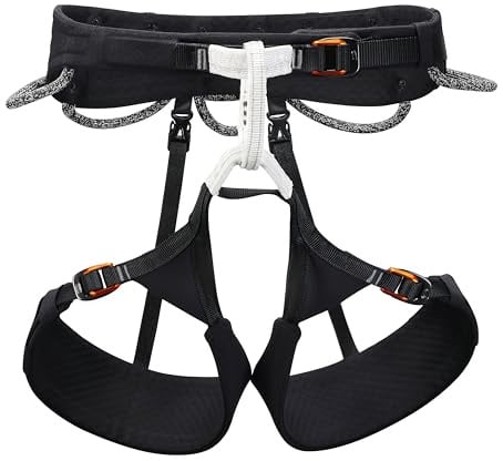 PETZL AQUILA High-Performance Adjustable Climbing Harness - Black, X-Large