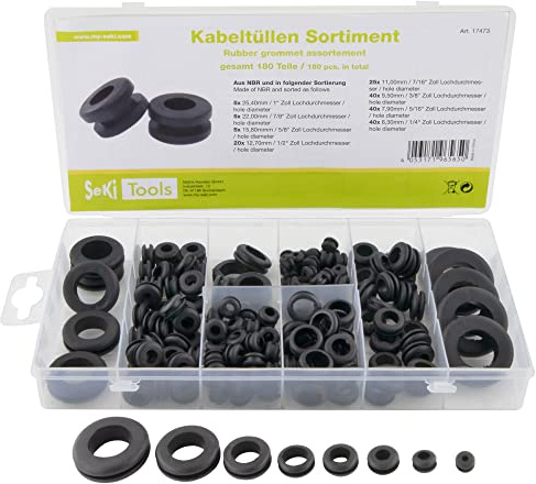 Kabeltüllen Sortiment 180 Teilig