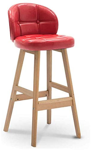 Collic Mit Rücken Pu Leder Holzrahmen Bar Moderne Barhocker/Rot