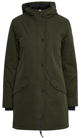 OXMO OXTamila Damen Übergangsmantel Parka Lange Jacke mit Kapuze, Größe:L, Farbe:Rosin (190509)