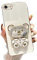 Rnrieyta Miagon Bär Spiegel Ständer Hülle für iPhone 7 Plus/8 Plus,Cute Mädchen Dünn Treibsand Glitzer Galvanisierte Schutzhülle Weiches Case Bumper mit Spiegel Halter Kickständer