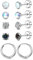 FIOROYAL G23 Titan Ohrstecker für Damen Herren Gesundheitsstecker Zirkonia Mondstein Ohrringe Hypoallergen Creolen Medizinische Ohrstecker Kinder Helix Piercing Set
