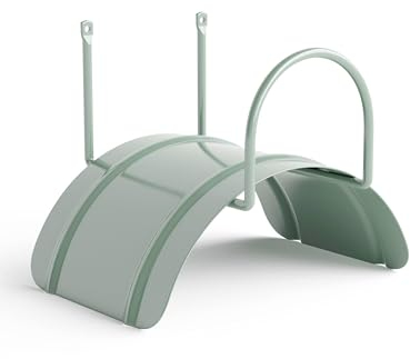Livlig53 LIVLIG soporte de manguera de pared, colgador de manguera de jardín de acero, soporte de manguera para mangueras de jardín de 1/2 hasta 30m, Color: Verde