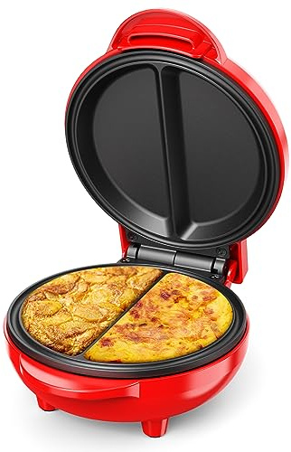 OSTBA Omelette Maker, 550W Electric Multi-cookers, Mini Omelette Maker Non Stick, Easy Clean, Compact Desgin, Red