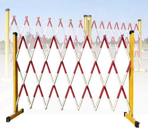 Barandilla Móvil Expandible Industrial, Puerta De Seguridad Plegable con Rodillos, Puerta De Entrada Retráctil, Estacionamiento Escolar, Autopista, Centro Comercial, Valla De Tráfico (Size : H120CM+L