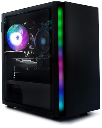 Stormforce Onyx Gaming PC – NVIDIA GeForce GTX 1650 4GB, Intel Core i3-12100F, 1TB SSD, 16GB RAM, WiFi 5, Windows 11, COUGAR Purity Case (Amazon Exclusive)