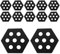Amagogo 12x Hexagon Surfboard Pads Deck Grip Professionelles Decking Zubehör Deck Pads Wachslos für Paddleboard Skimboard Longboard, Schwarz