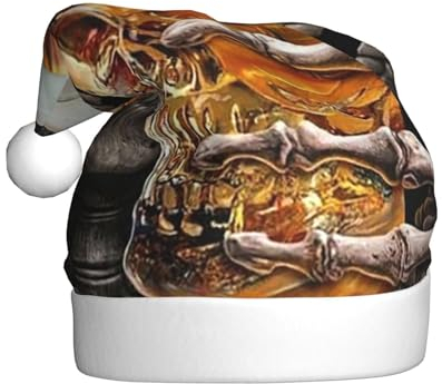 ZORIN Weihnachtsmütze, Sensenmann, Getränk, Bier, Unisex, bequem, Plüsch, für Weihnachten, Neujahr, Urlaub, Partyzubehör