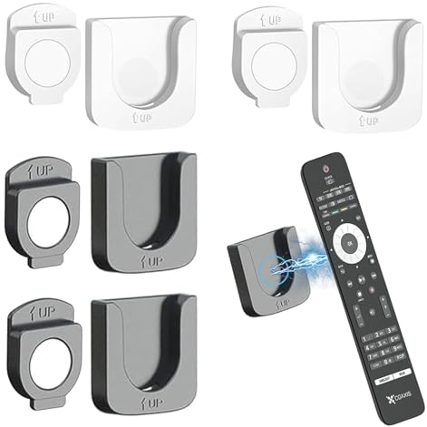 UMLIPOT 4 Stück Magnethalterung Fernbedienungshalter Starker Magnetischer Fernbedienungshalter Wandmontage Halterungen für Zuhause, Büro, Schule, Aufbewahrung