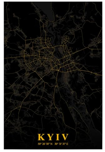 artboxONE Poster 30x20 cm Städte/Weitere CityMap von Kiew hochwertiger Design Kunstdruck - Bild kiew Kiev kiew