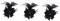 Beaupretty Broche Fleur Noir Plume 3 Pcs Robe Fleur Broche