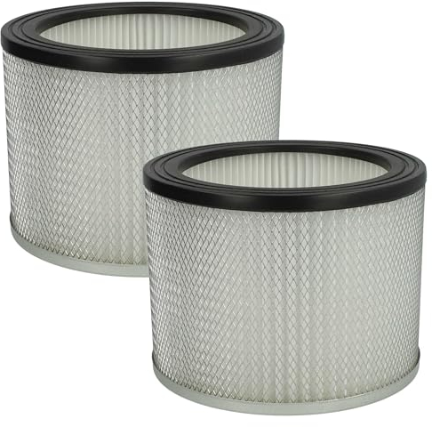 vhbw 2X Faltenfilter kompatibel mit Rowi RAS 800/18/1 INOX Staubsauger - Filter, Patronenfilter, weiß Silber